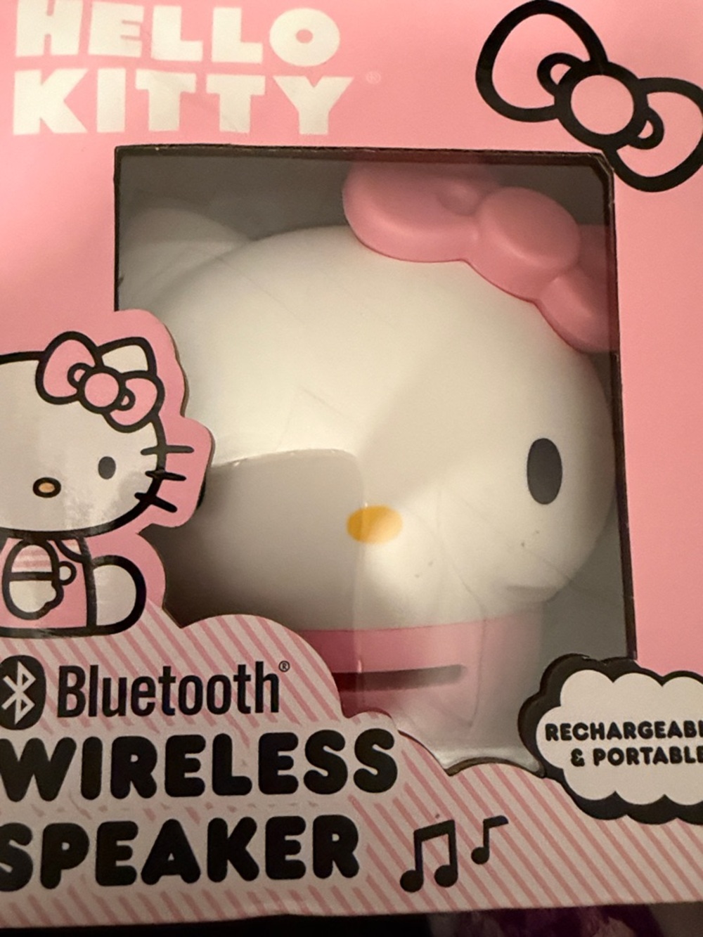Hello Kitty White and Pink Bluetooth Speaker
